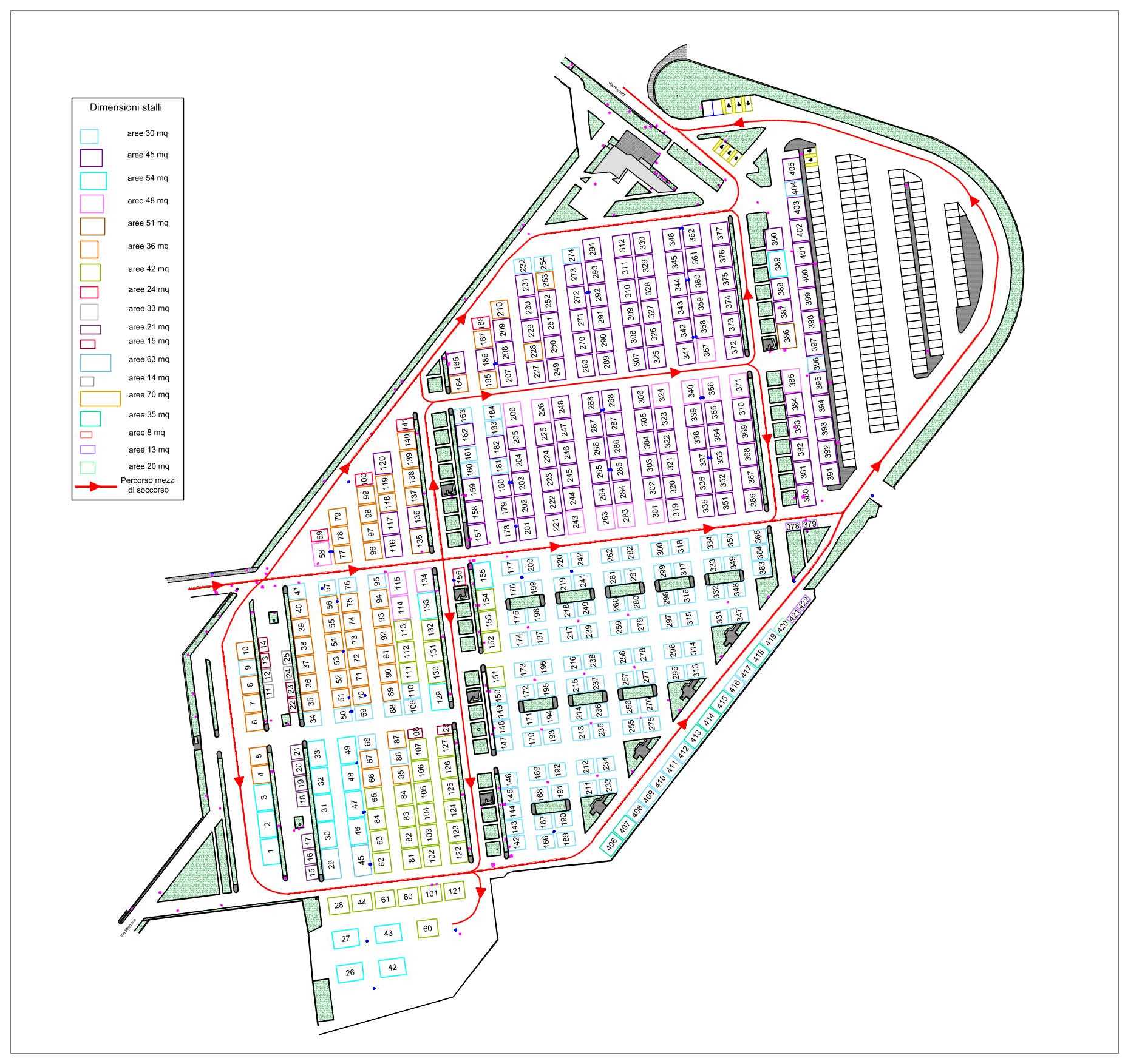 planimetria stalli mercato martedi latina